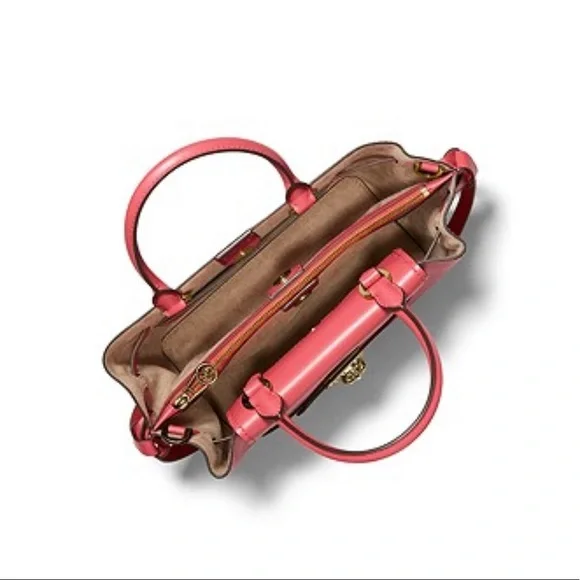 Michael Kors Hamilton Legacy Small Leather  Belted Satchel - Picture 3 of 11